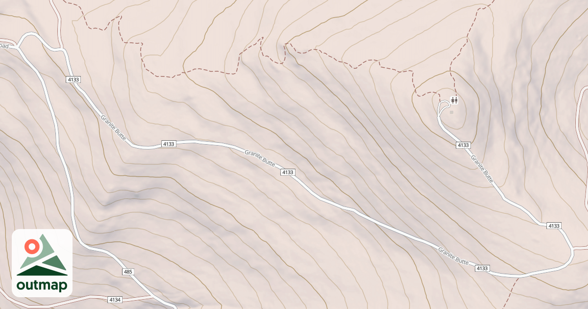 Map of GRANITE BUTTE