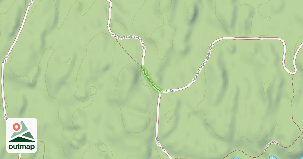 Map of Blue Mountain Summit Trail