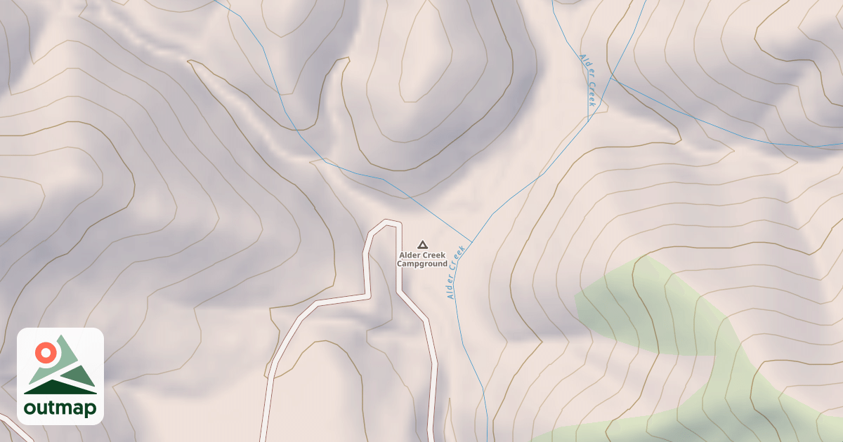 Map of ALDER CREEK CG