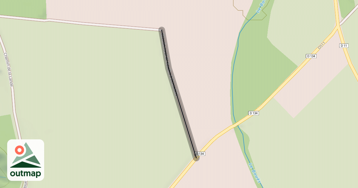 Map of Chemin rural de Castéra à Bernadets