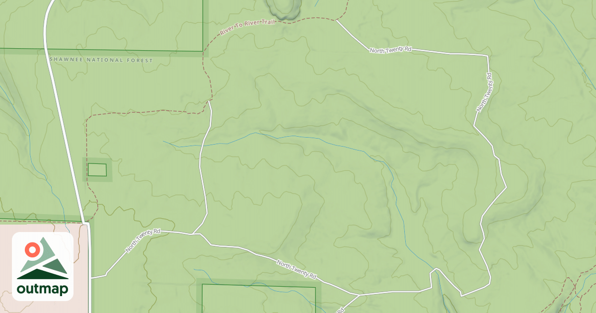 Map of NORTH TWENTY RD