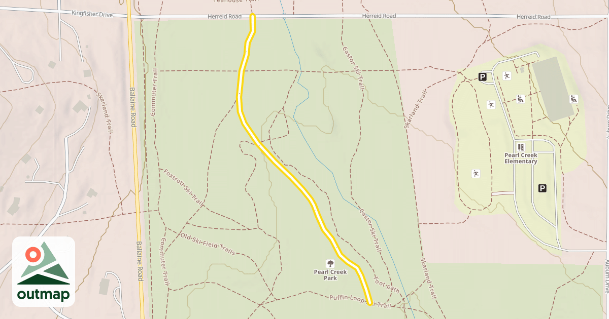 Map of Pollux Ski Trail