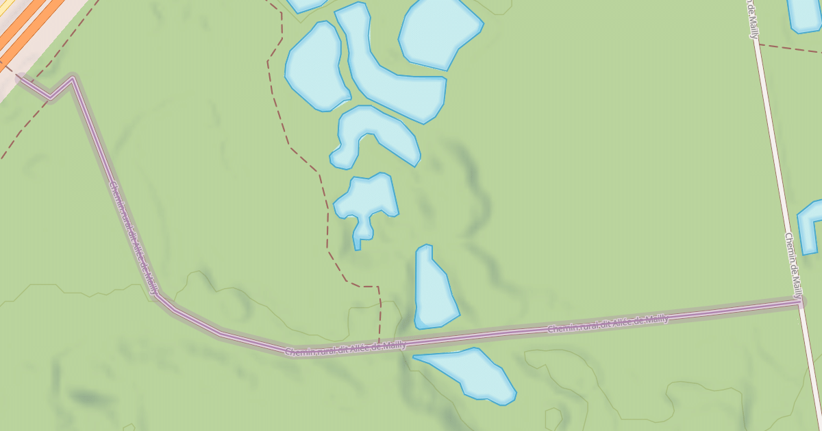 Map preview of Chemin rural dit Allée de Mailly