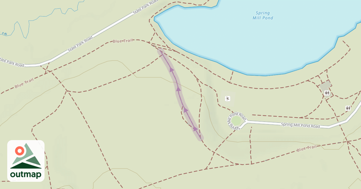 Map of Blue Trail