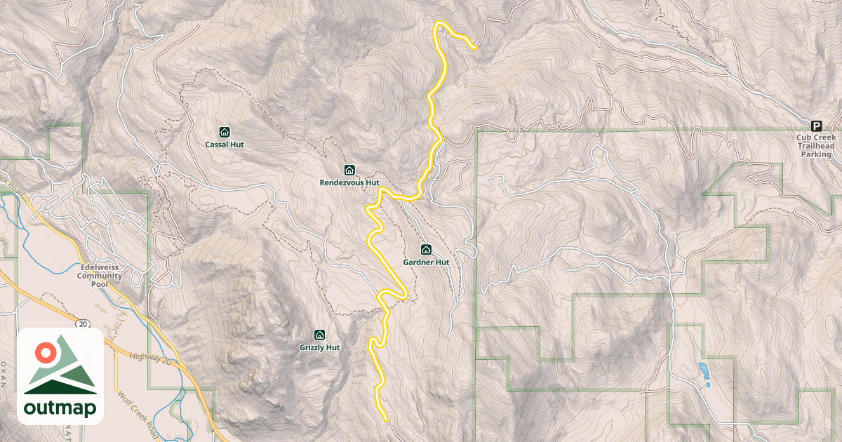 Map of National Forest Development Road 5215