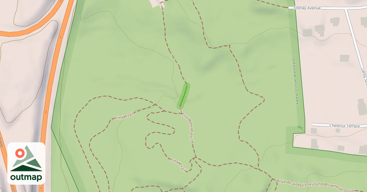 Map of Blue Trail (Lot Spur)