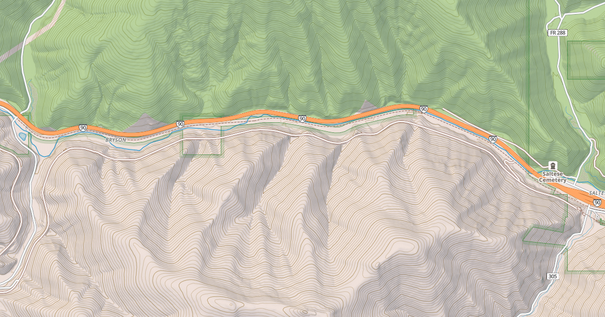 Map preview of NORTHERN PACIFIC RAILWAY BED