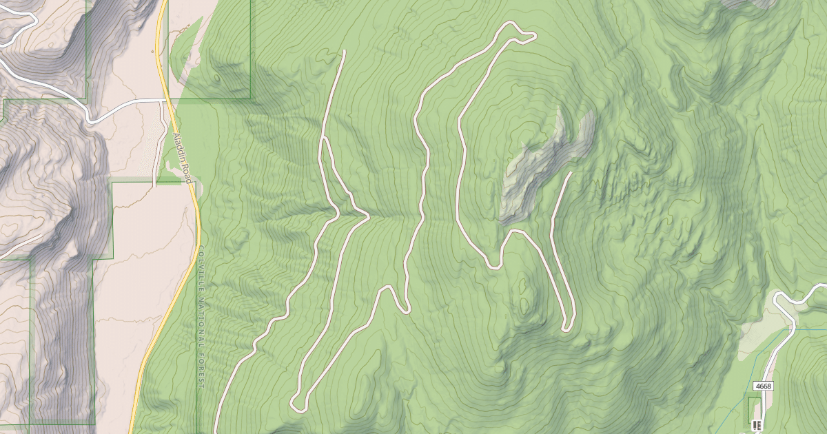 Map preview of IRISH MTN SPUR