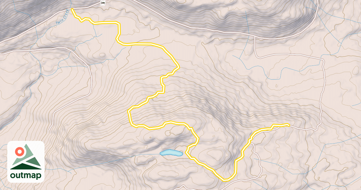 Map of Upper Twin Ski Trail