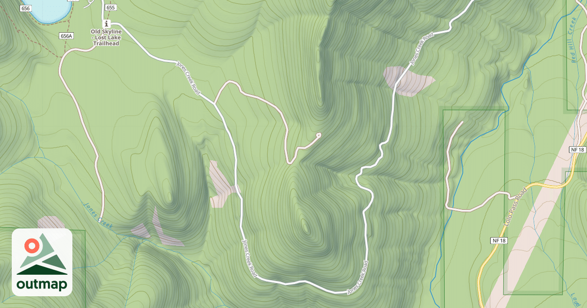 Map of JONES CREEK RD (S 102)