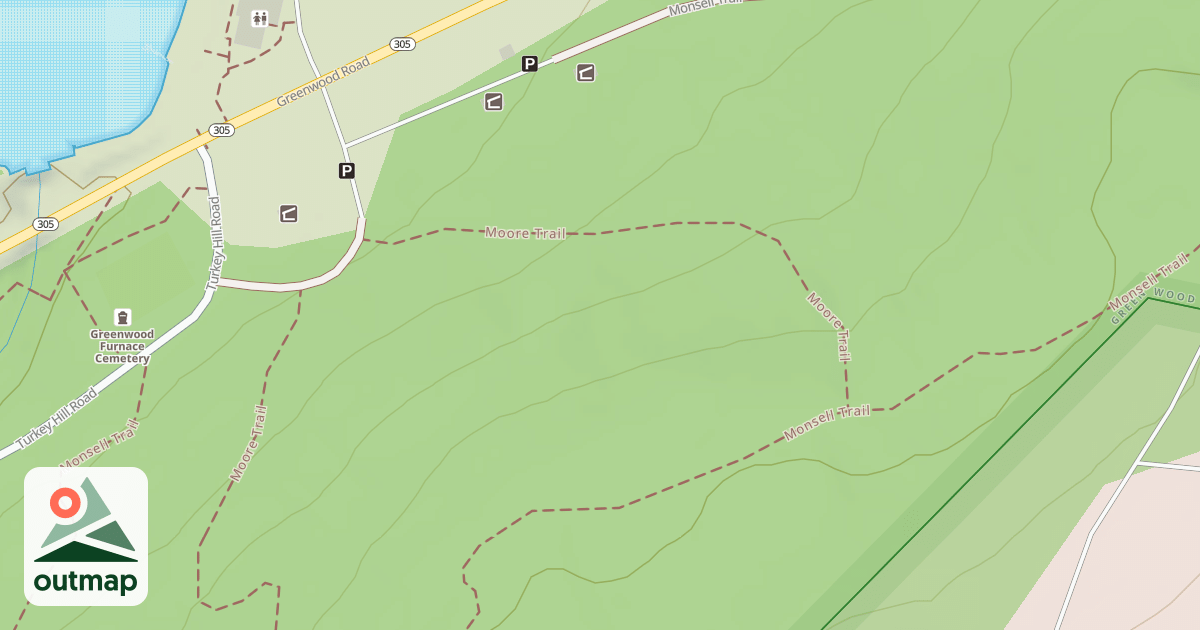 Map of Greenwood Furnace State Park Trails