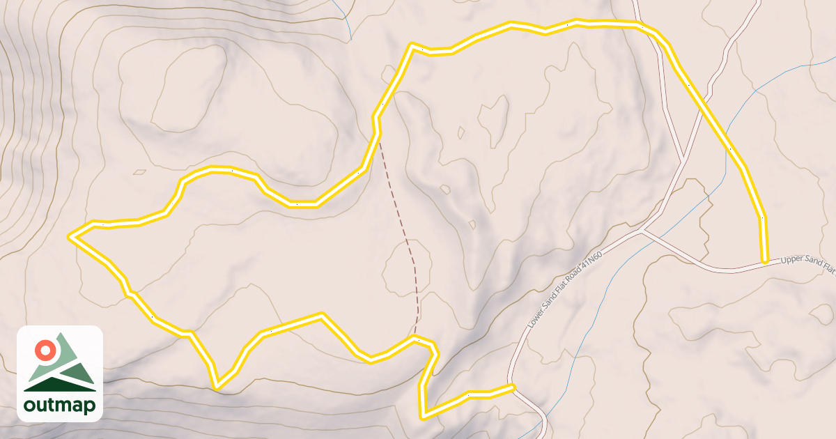 Map of Overlook Loop (Sand Flat Winter Trails)