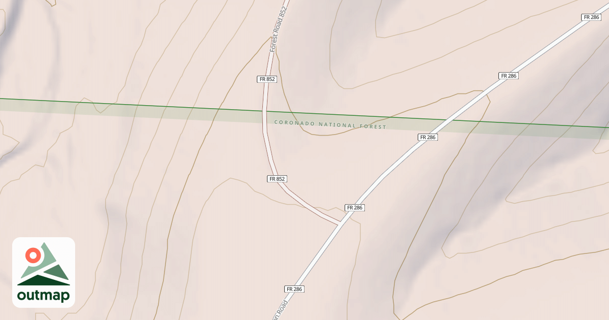 Map of TRIPP CANYON CUTOFF