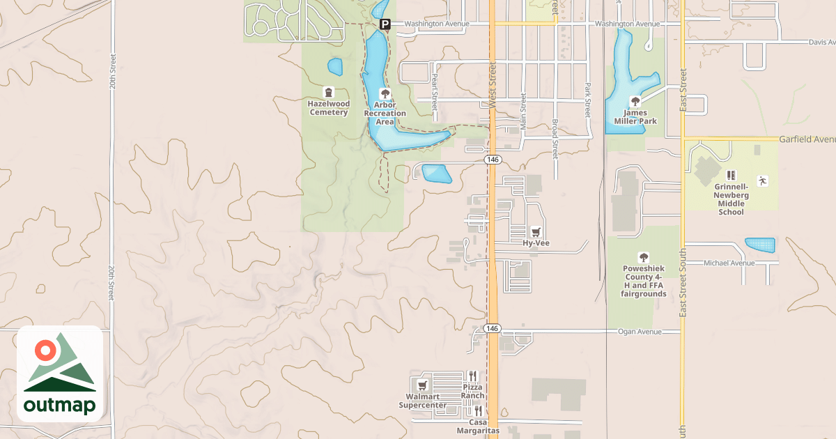 Map of Grinnell Trail