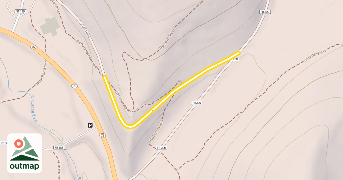 Map of Senate Meadows Loop