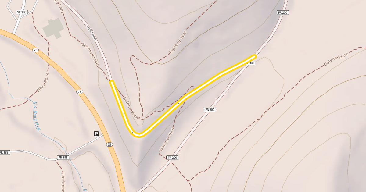 Map preview of Senate Meadows Loop