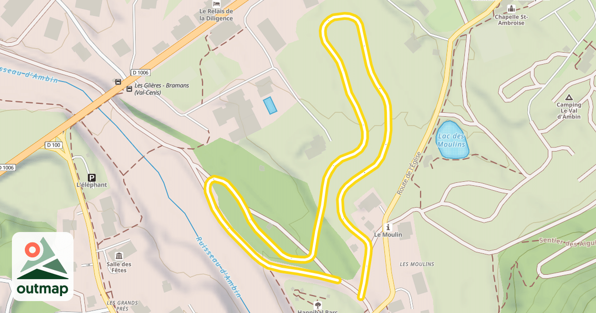 Map of Bramans - Le Verney