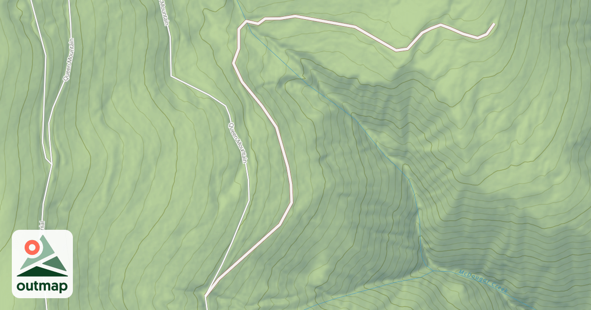 Map of QUEEN MOUNTAIN C