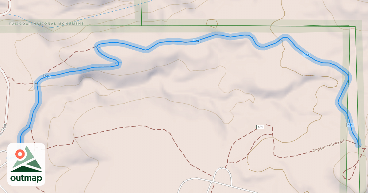 Map of Raptor Hill Trail
