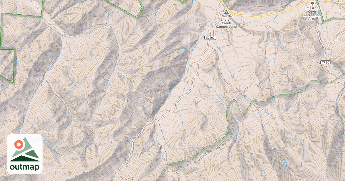 Map of DICK CREEK