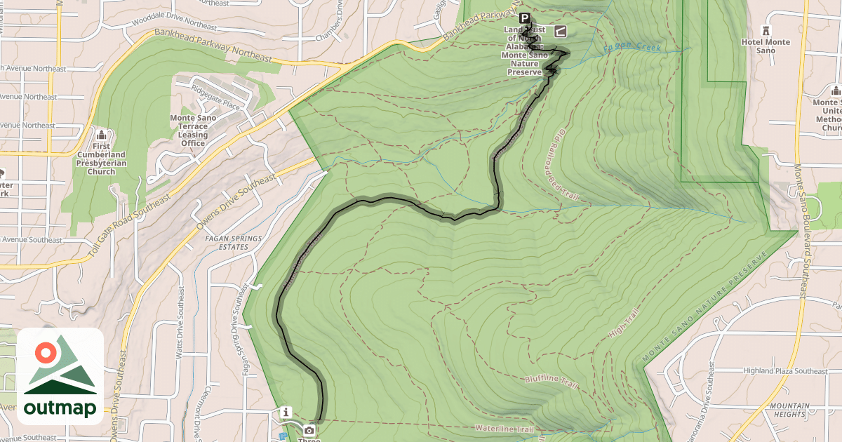Map of Alms House Trail