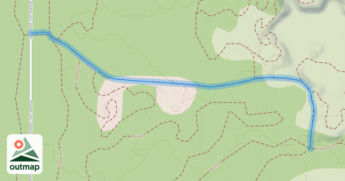 Map of Blue Highway
