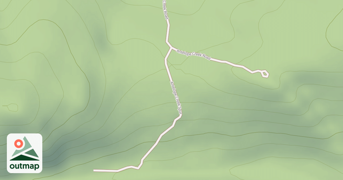 Map of ANTELOPE CREEK SPUR