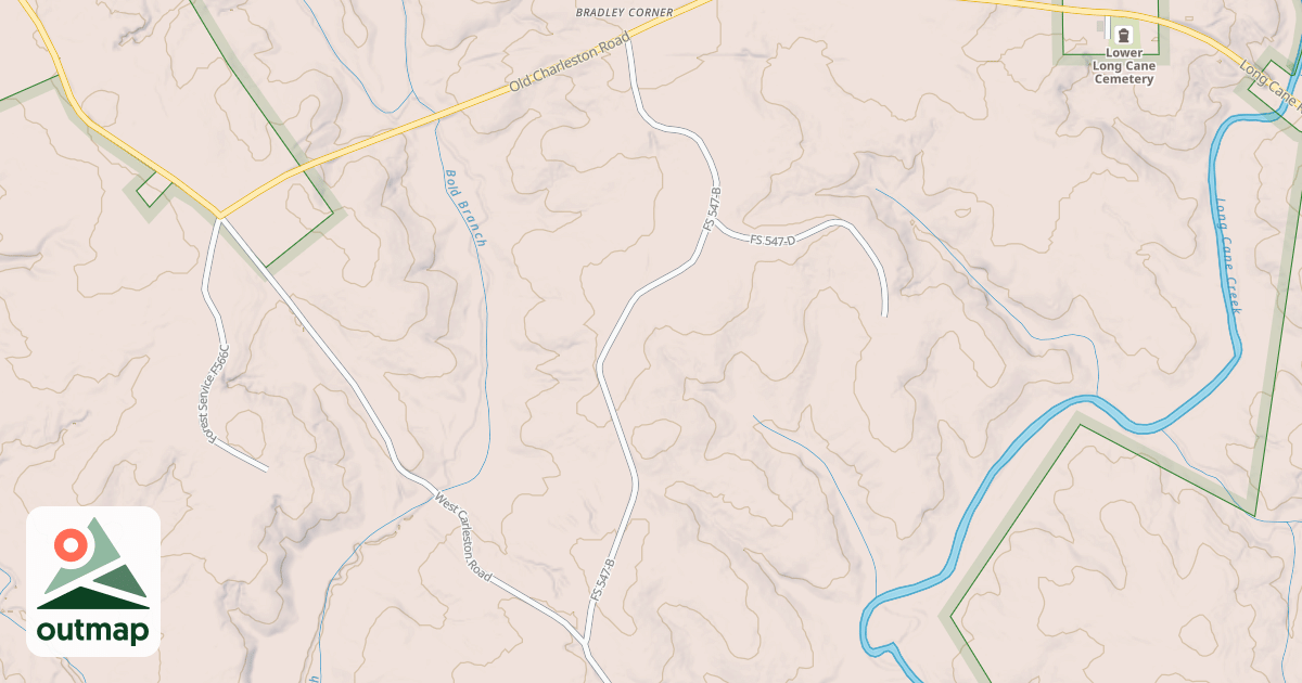 Map of BOLD CREEK B