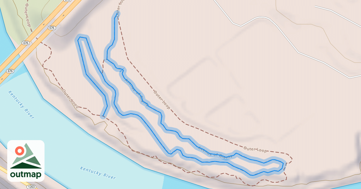 Map of Avenue of Giants in Franklin