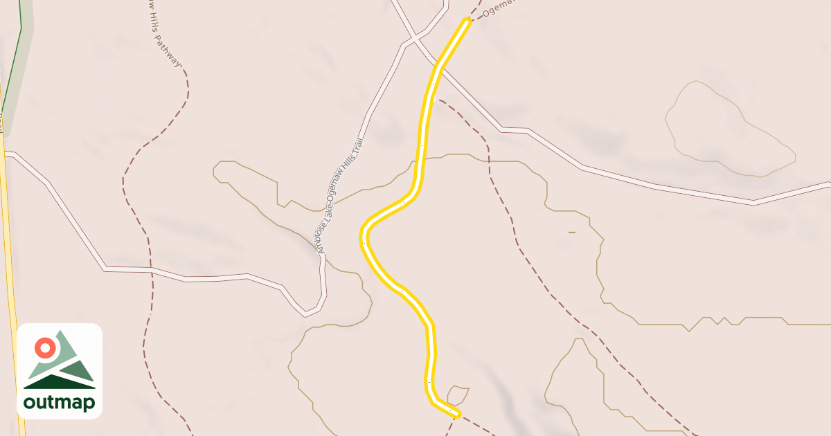 Map of Ogemaw Hills Pathway
