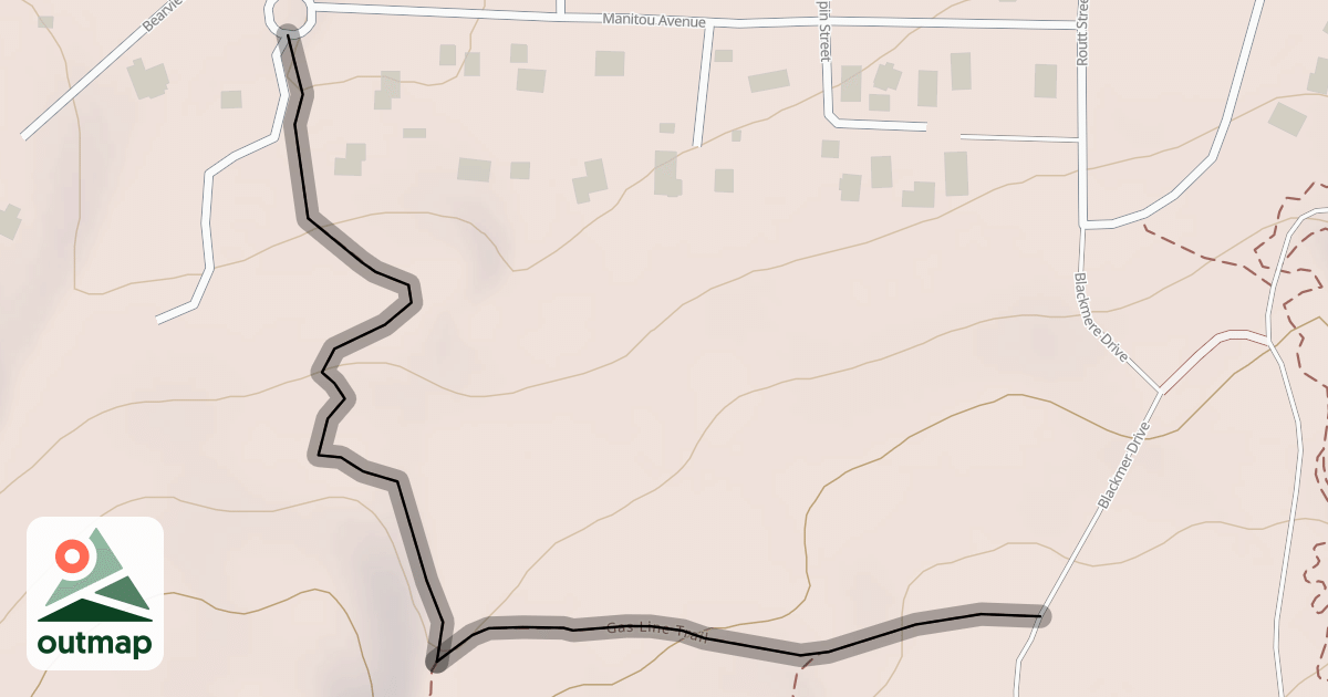 Map of Gas Line Trail