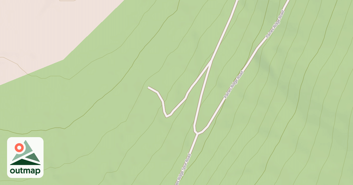 Map of PAINES RIDGE SPUR