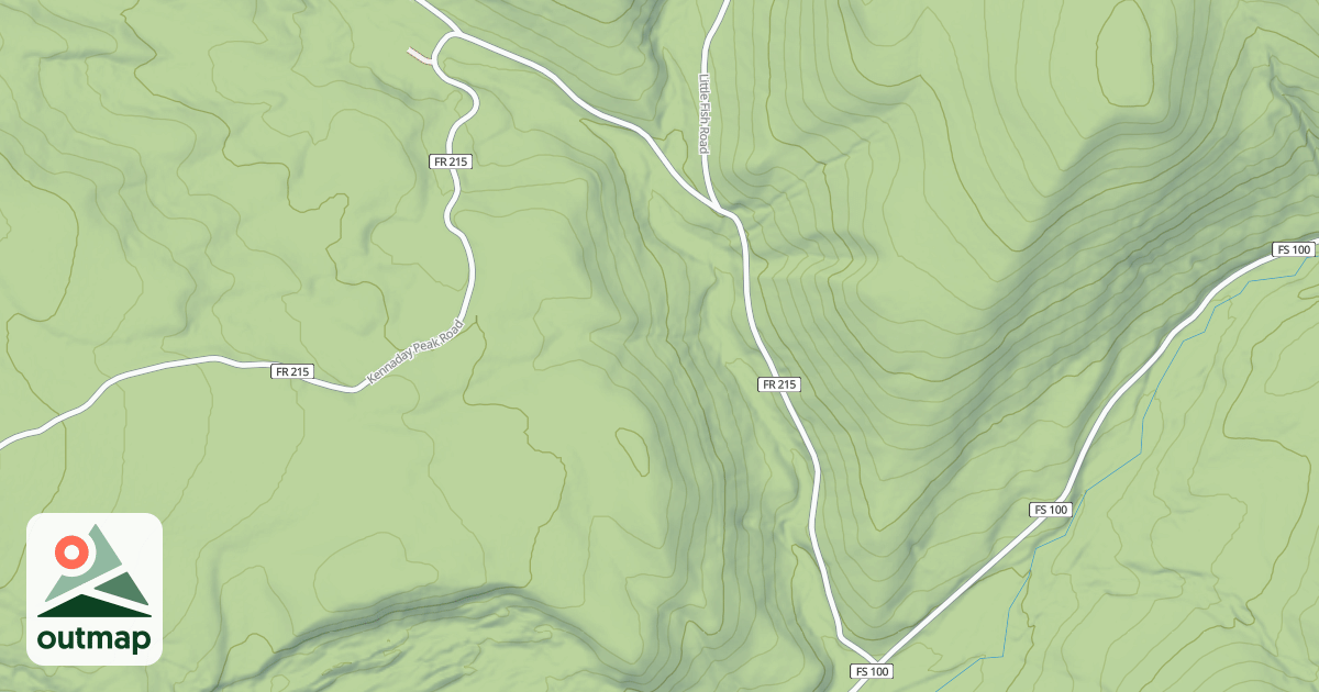 Map of KENNADAY PEAK