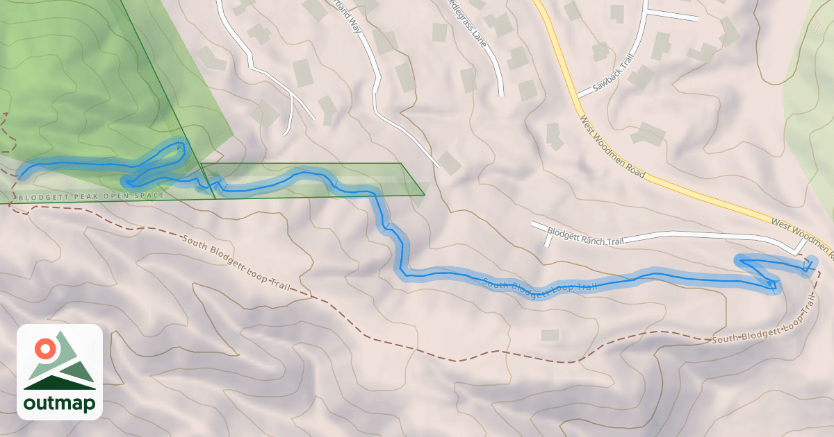 Map of South Blodgett Loop Trail
