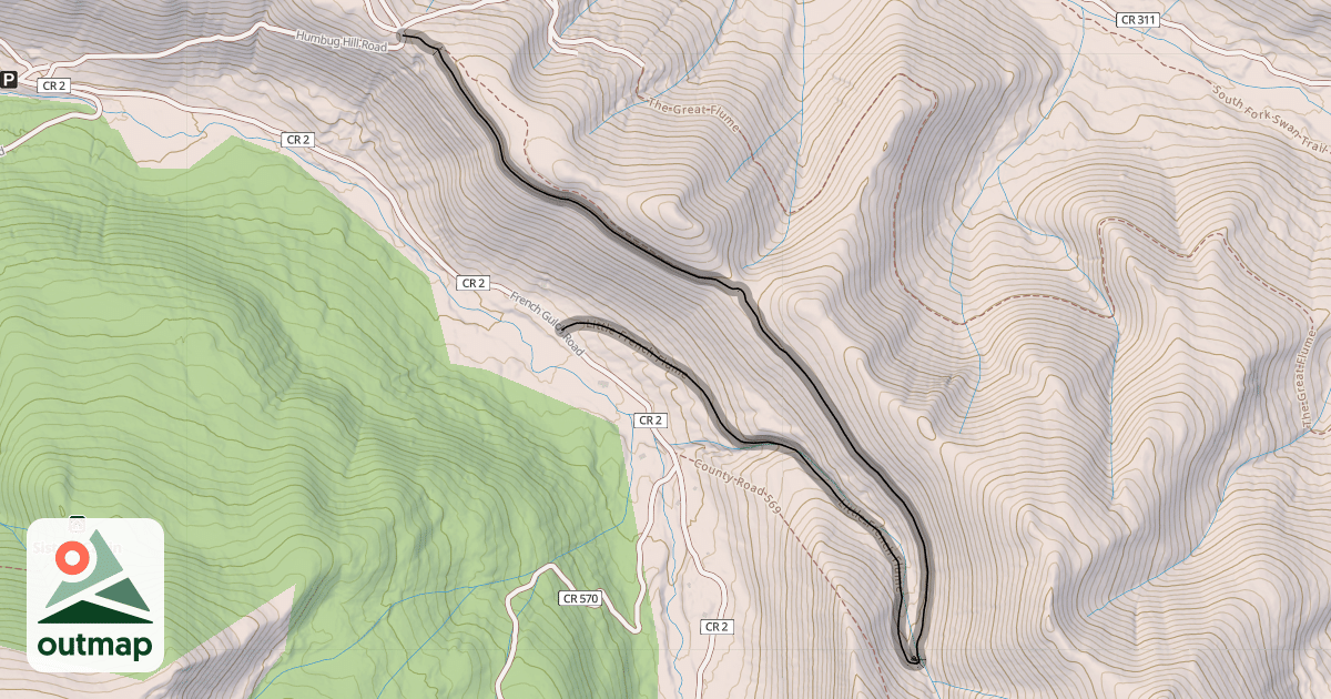Map of Little French Flume