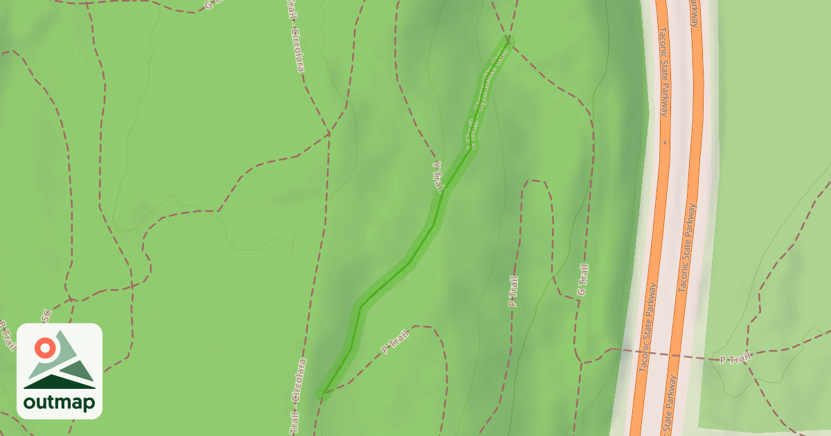 Map of L Trail - Dynamite Run