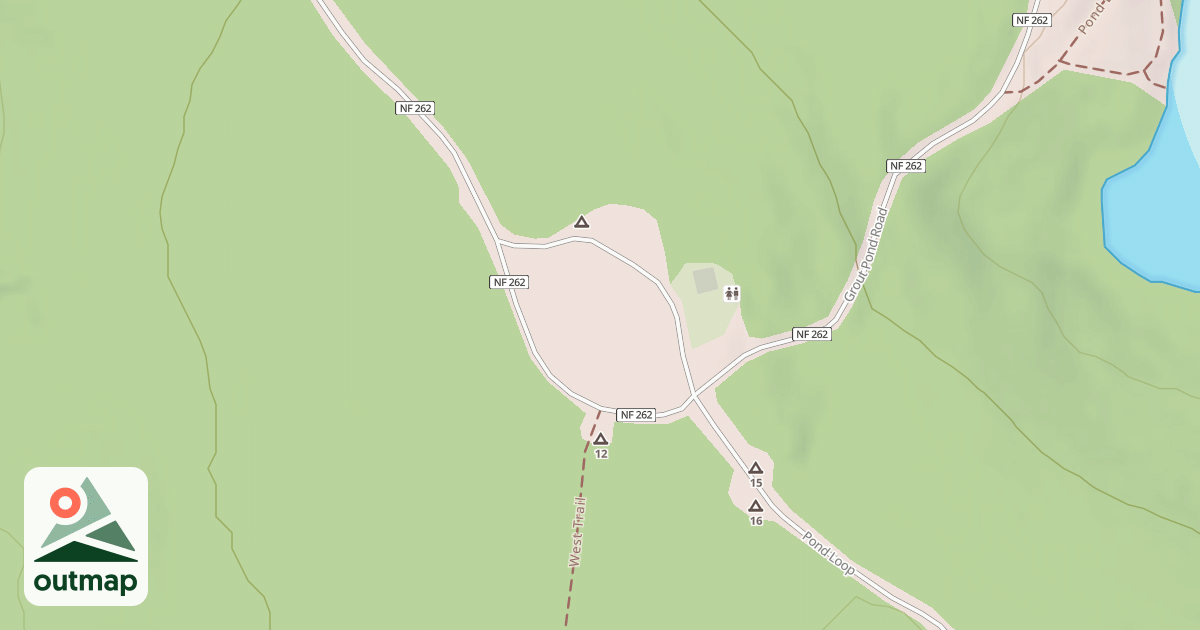 Map of GROUT POND CG LOOP PARKING