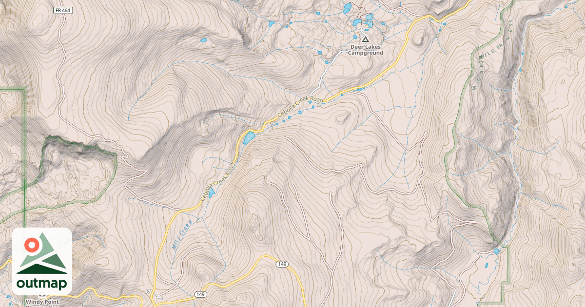 Map of Cebolla Snowmobile