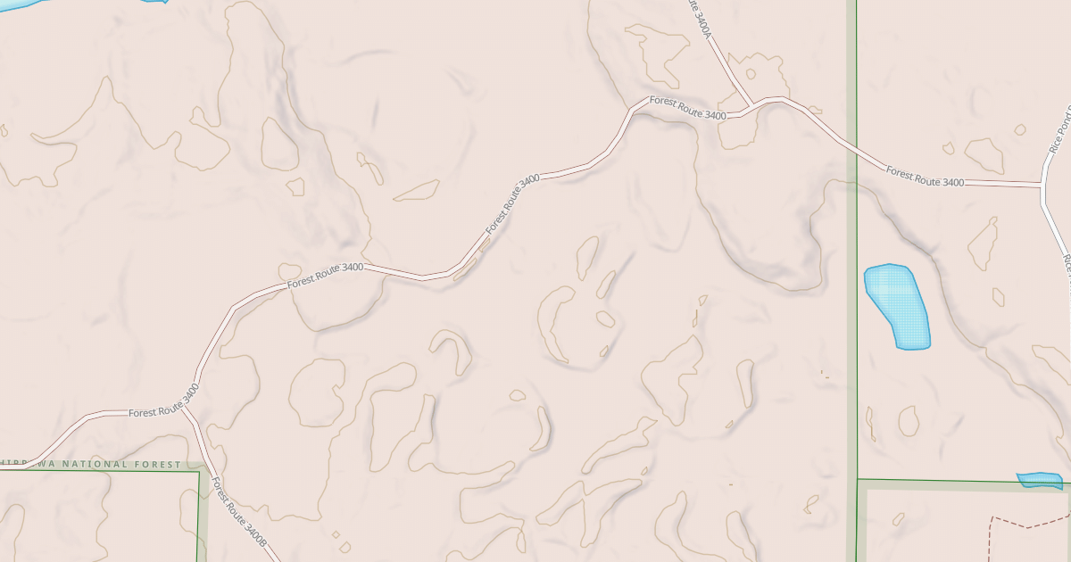 Map preview of RICE POND SPUR NORTHEAST