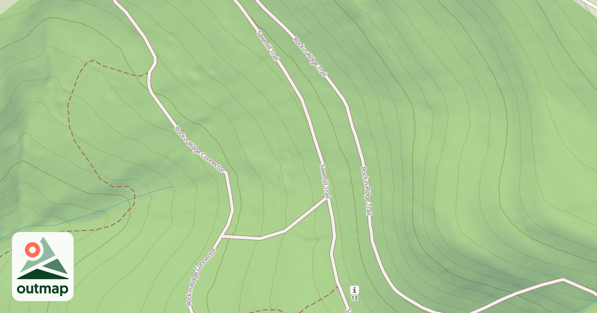 Map of Blue Knob State Park Trails