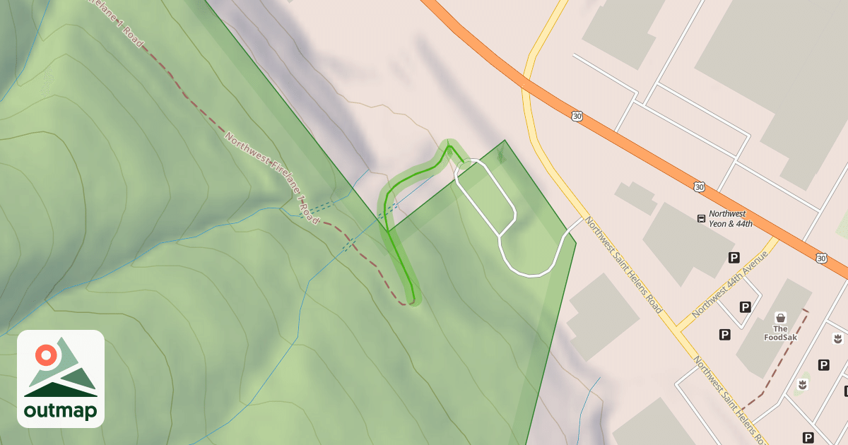Map of Northwest Firelane 1 Road