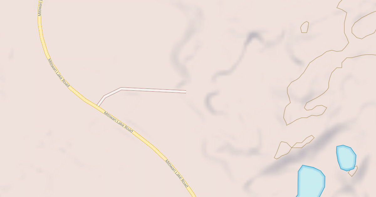 Map preview of MITIWAN LAKE ROAD SPUR A