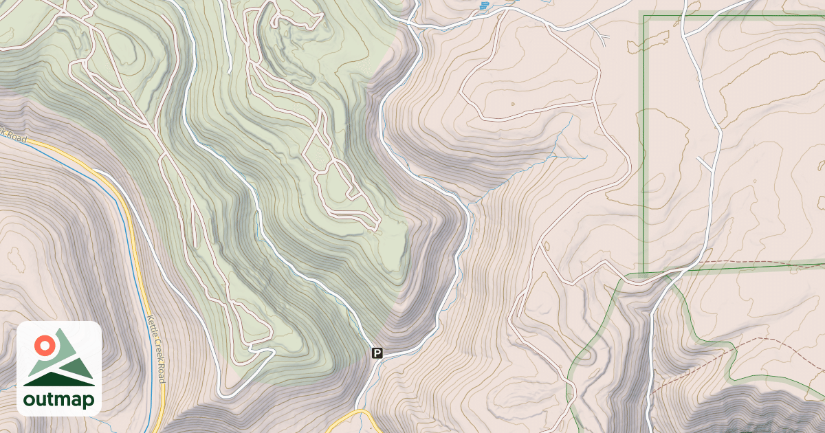 Map of Two Mile Run Snowmobile Trails