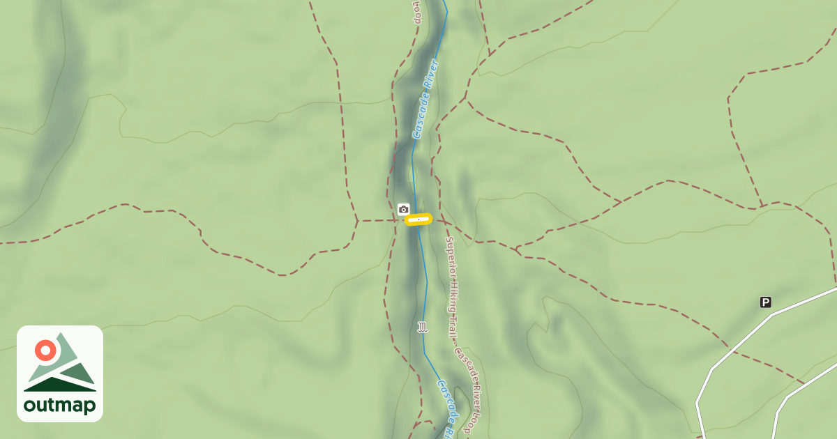 Map of Superior Hiking Trail - Cascade River Loop