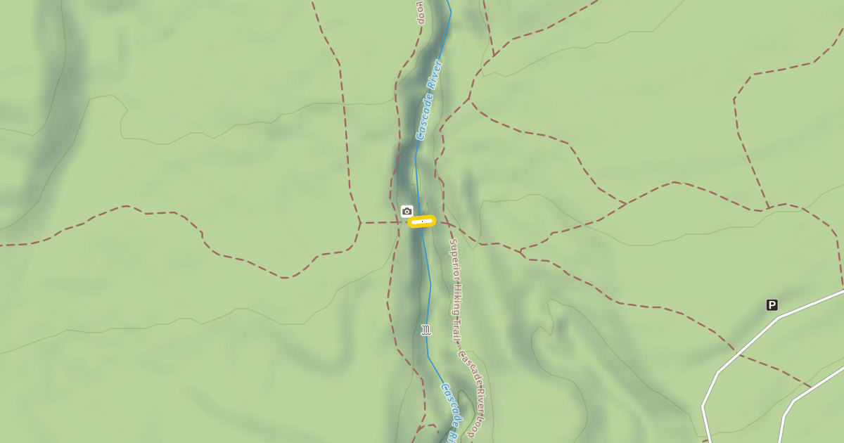 Map preview of Superior Hiking Trail - Cascade River Loop
