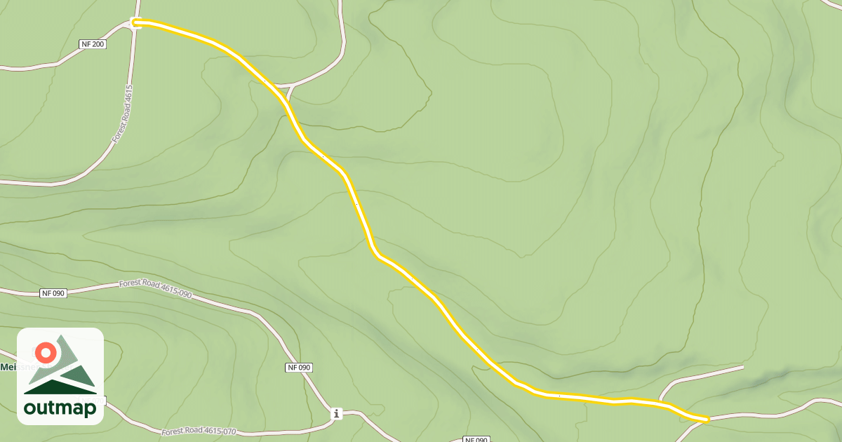 Map of Forest Road 4612