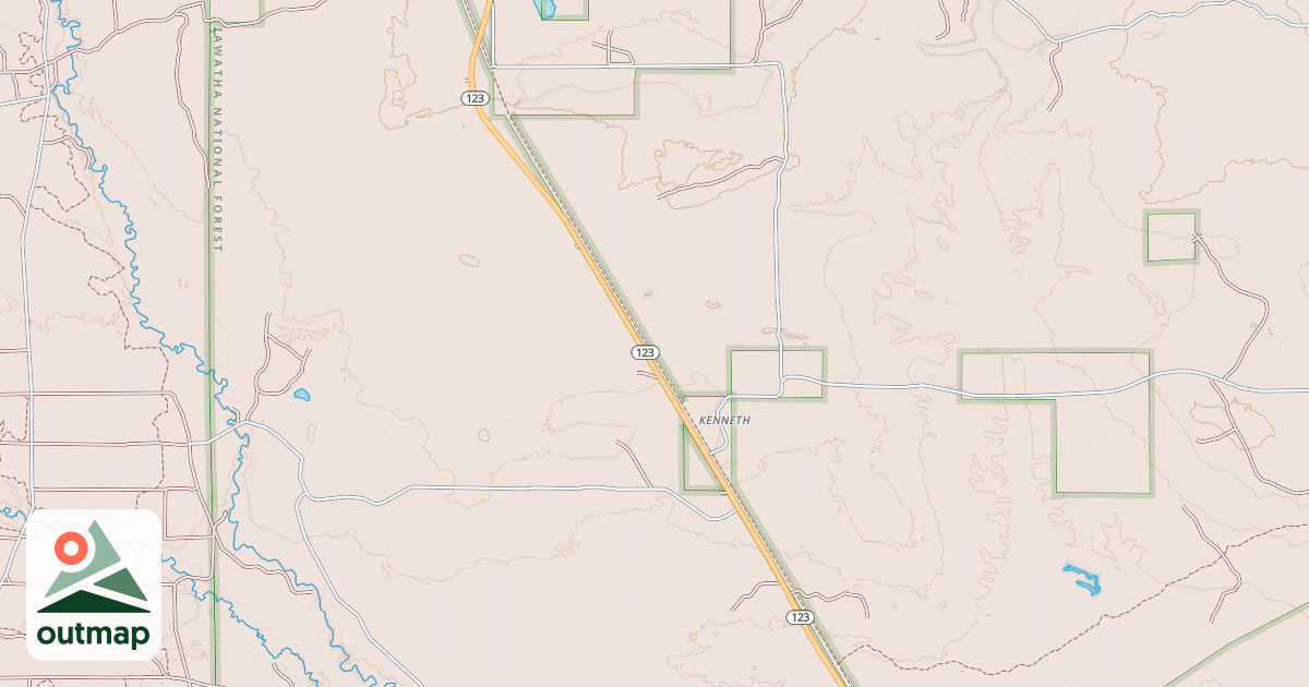 Map of St. Ignace To Trout Lake Route