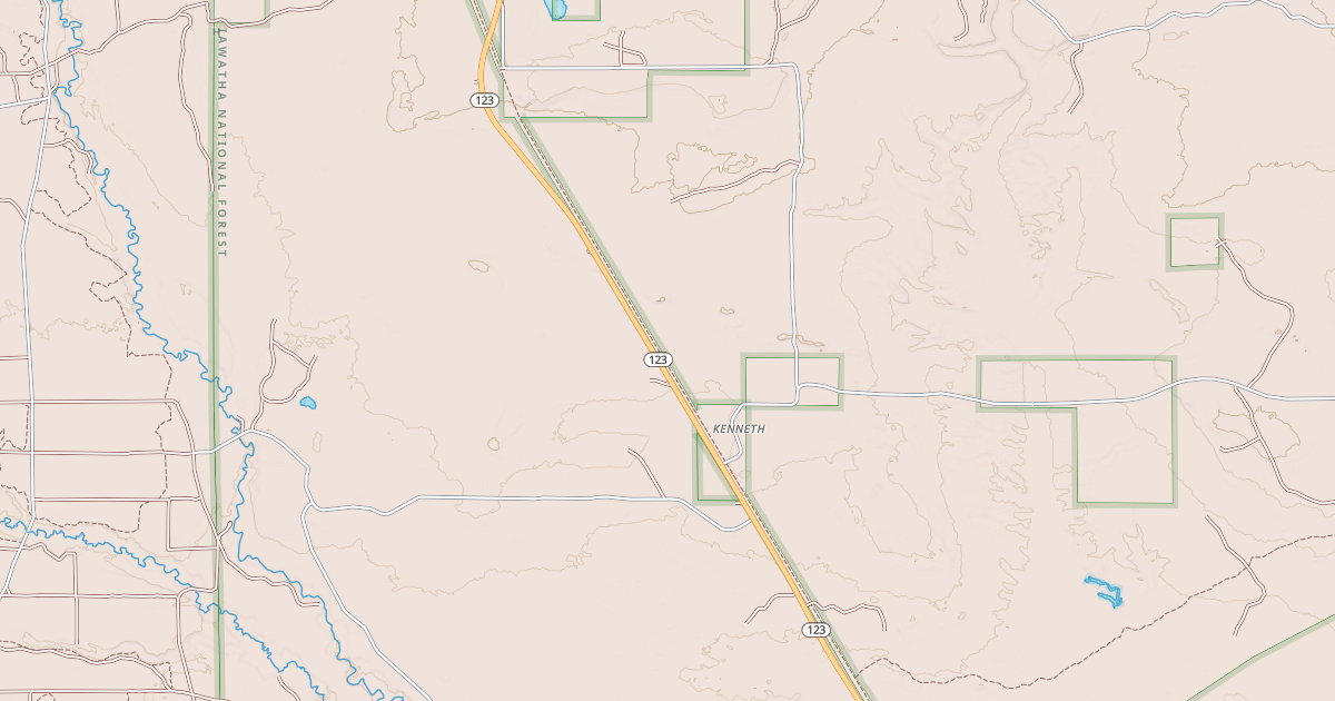 Map preview of St. Ignace To Trout Lake Route