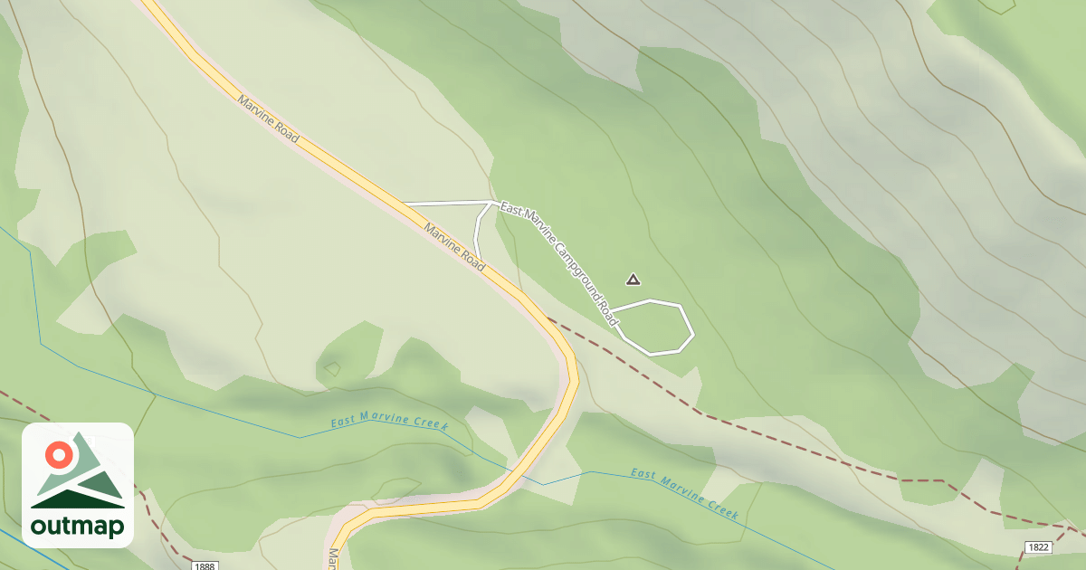 Map of EAST MARVINE CAMPGROUND