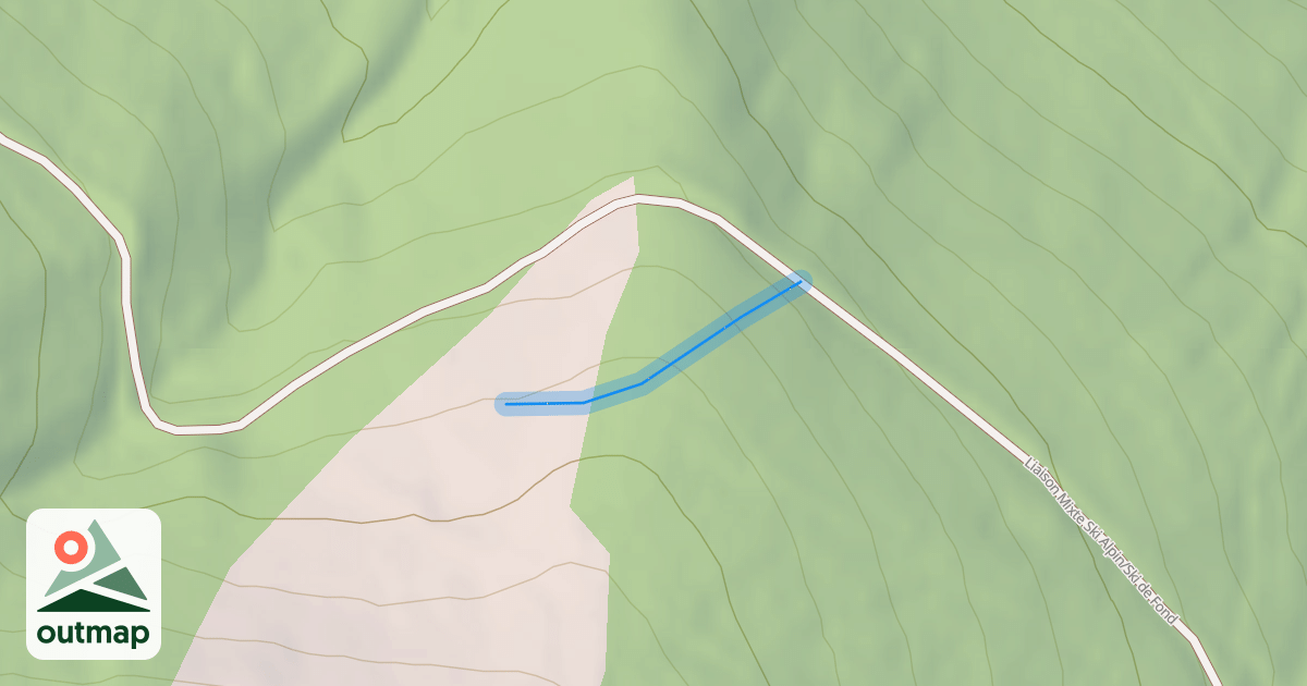 Map of Liaison mixe ski alpin/ski de fond